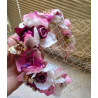 Diadema floral con red 12
