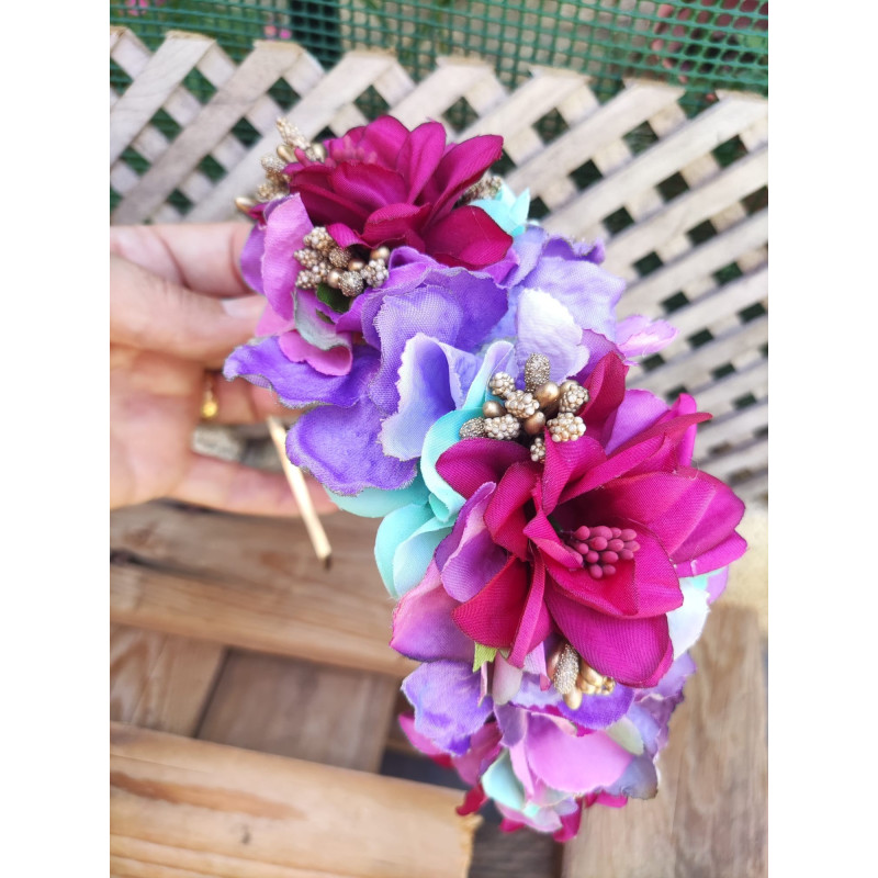 Media diadema floral 29