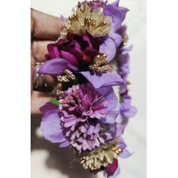 Diadema entera tonos lavanda