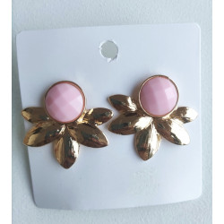 Pendientes oro y rosa
