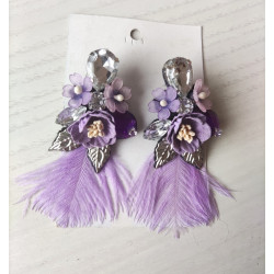 Pendientes joya morados