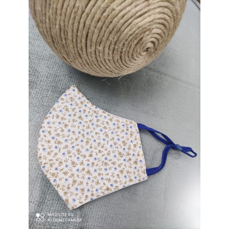 Mascarilla Florecillas azules
